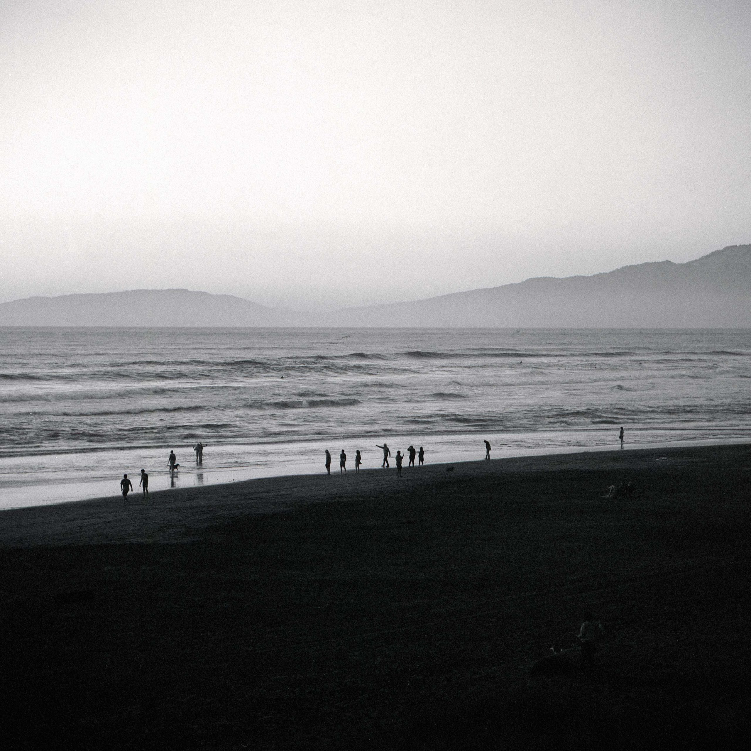 People on a beach in San Francisco